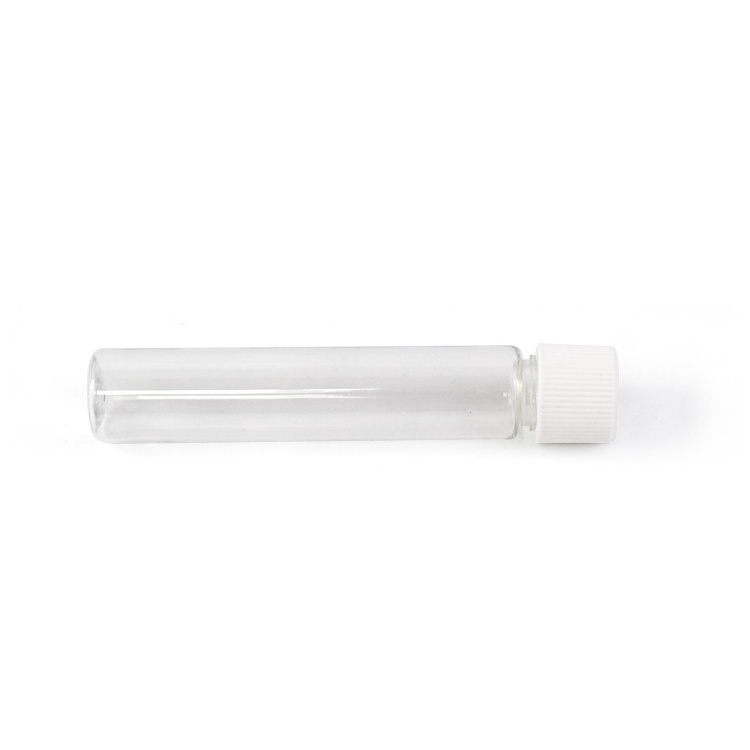 Childproof Clear Transparent Packaging Plastic PET Tube Custom Flat Bottom 22X115mm Clear Plastic Tube with Child Resistant Lid