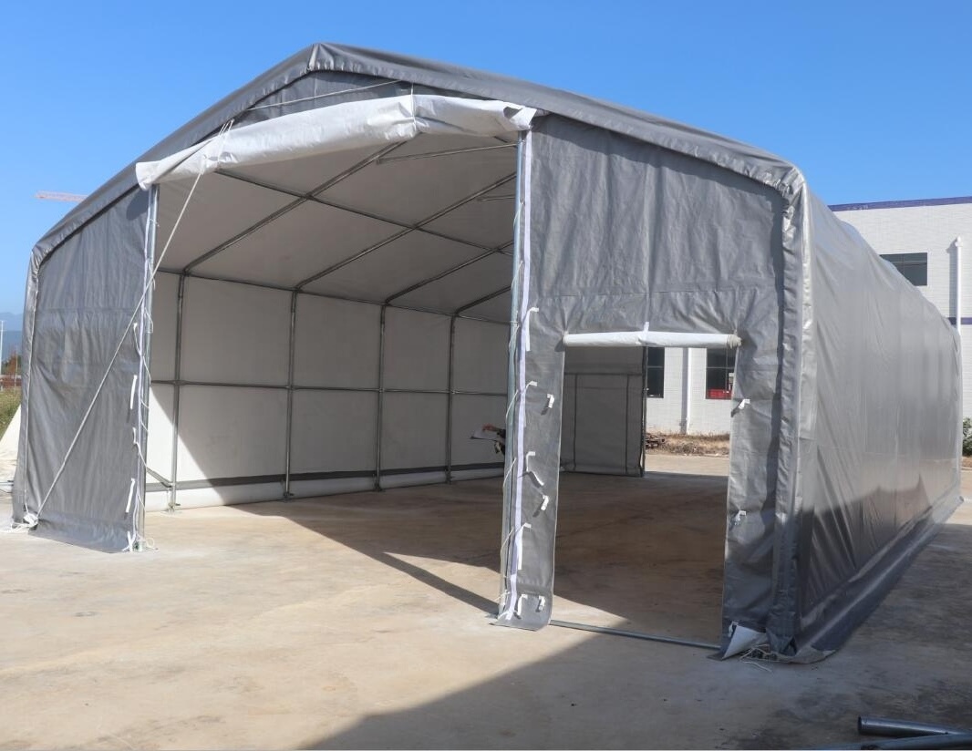 Heavy-Duty PVC Carport Tent Galvanized Steel and Wood Frame for Car and Warehouse Storage Shelter Garages Canopies