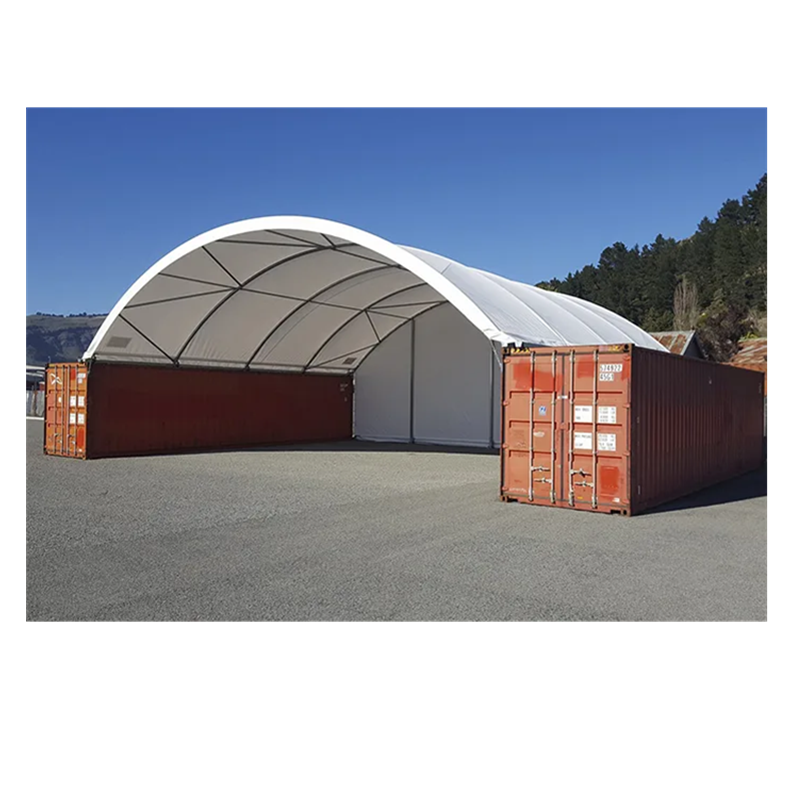 Durable 20ft 40ft Container PVC-Coated Aeroplane Shelter Single Galvanized Steel Carport Garage Shipping Canopies Garages