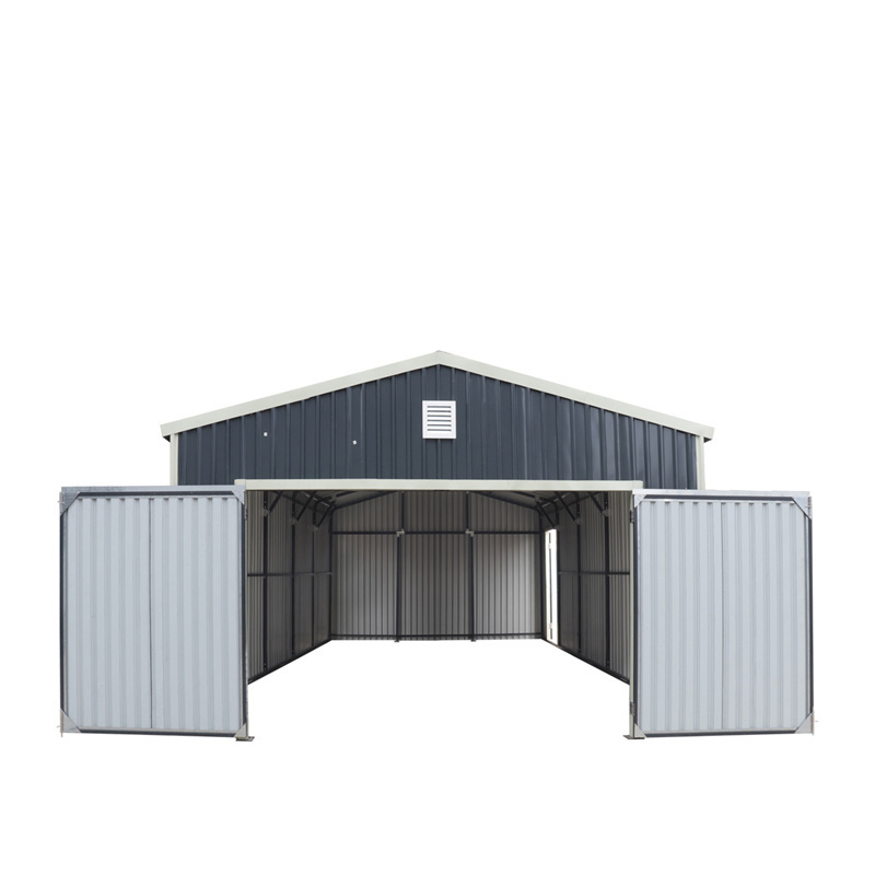 2022 Hot Sale High Quality Outdoor Home Metal Iron Sheet Container Steel Frame Garage for Car Parking Storage Car Shelter