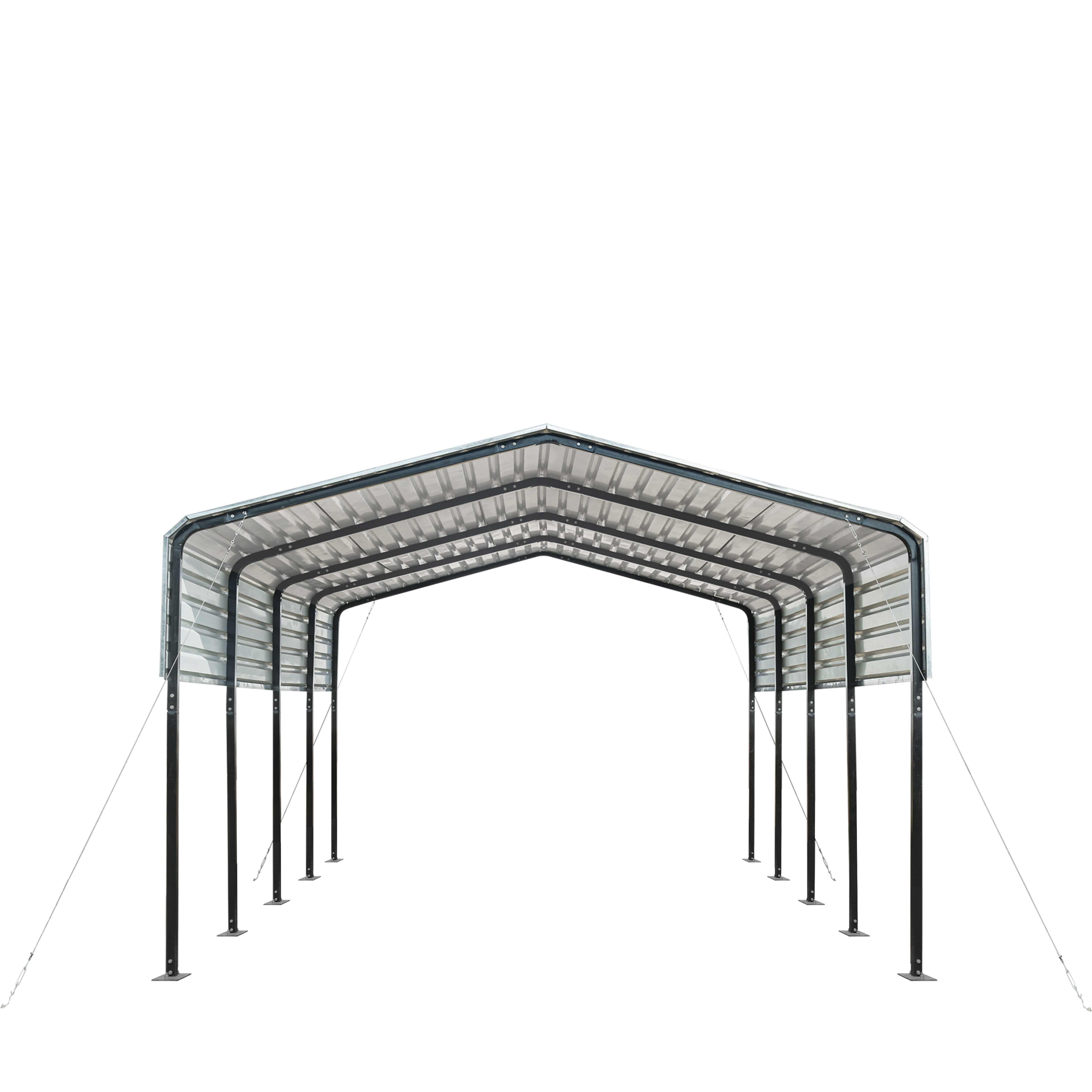 10ft x 20ft Factory Price Sustainable All-Steel Frame Carport Metal Carport