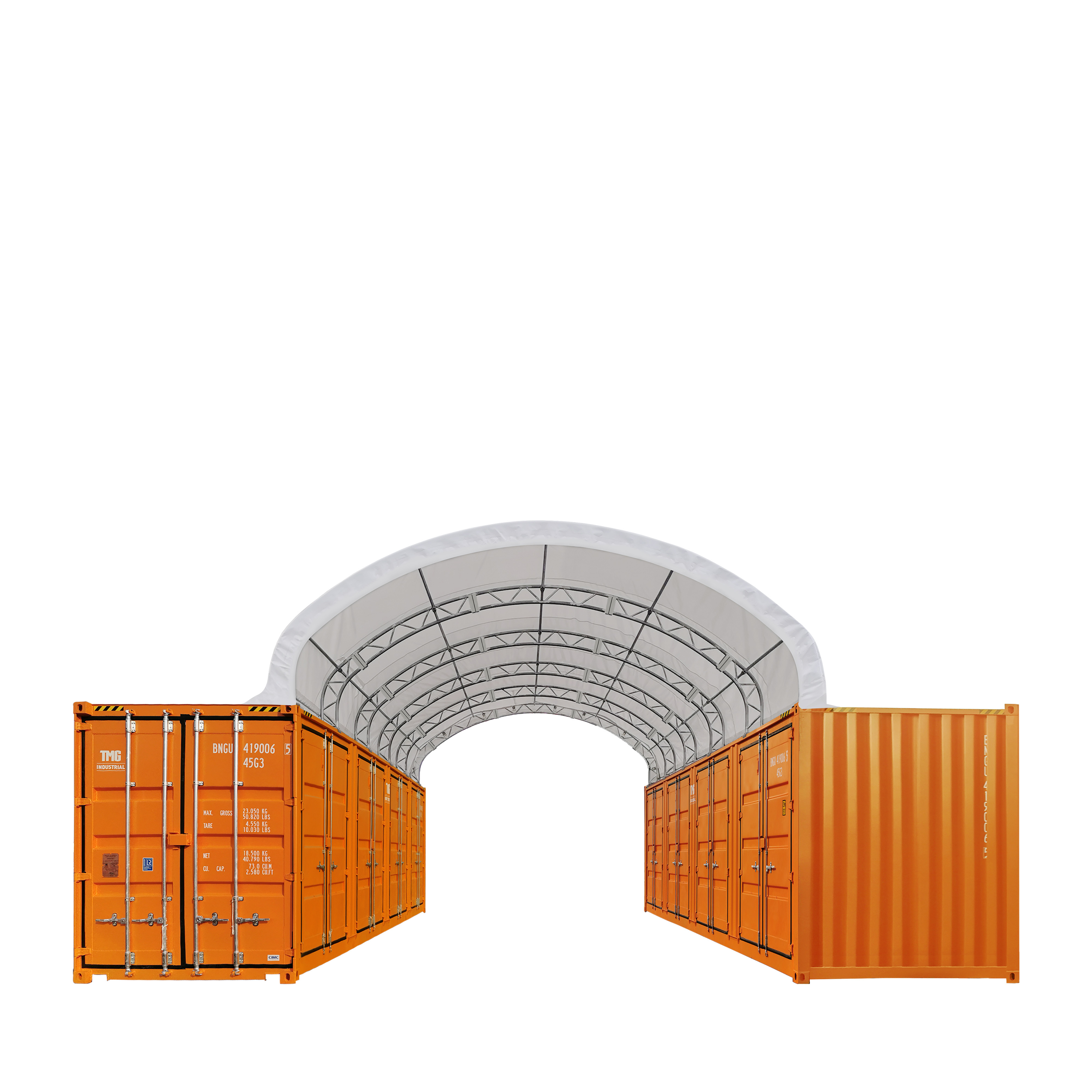 Durable 20ft 40ft Container PVC-Coated Aeroplane Shelter Single Galvanized Steel Carport Garage Shipping Canopies Garages