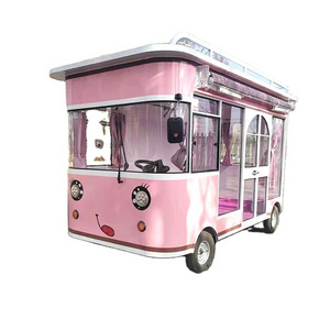 The new street selling coffee bay catering truck hamburger fries ice cream bus dining car