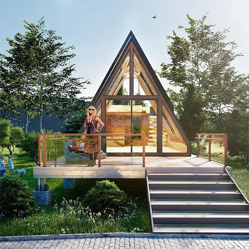 Giantsmade Triangle Shape Structure Small Cabin Tiny House Triangle House A Frame House Kit For living