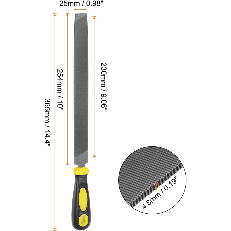 high quality High Carbon hand tools stainless metal steel 8'' hand file diamond rotary hoof rasp with plastic handle