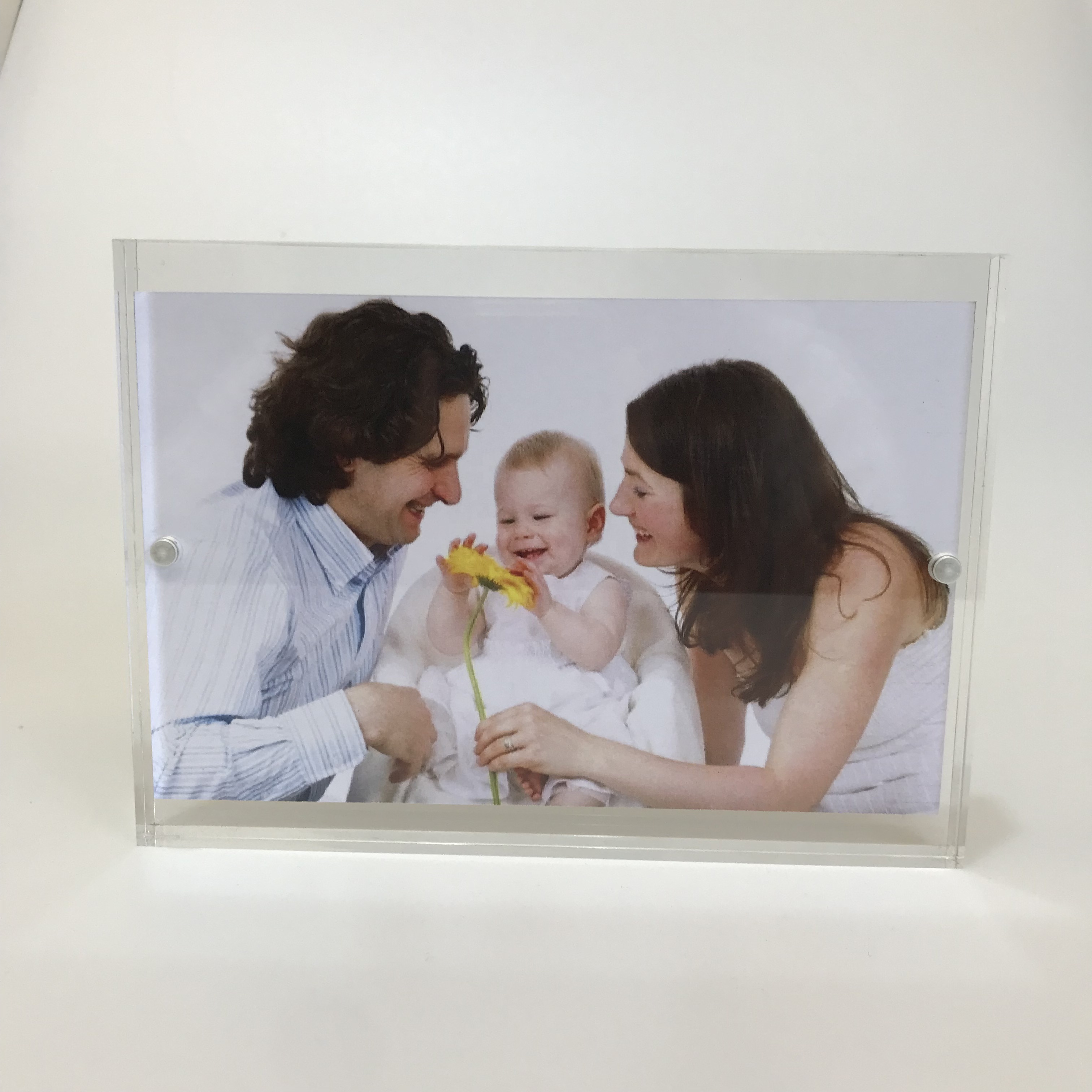 Crystal Clear Home Decor Block Magnetic Acrylic Photo Frame