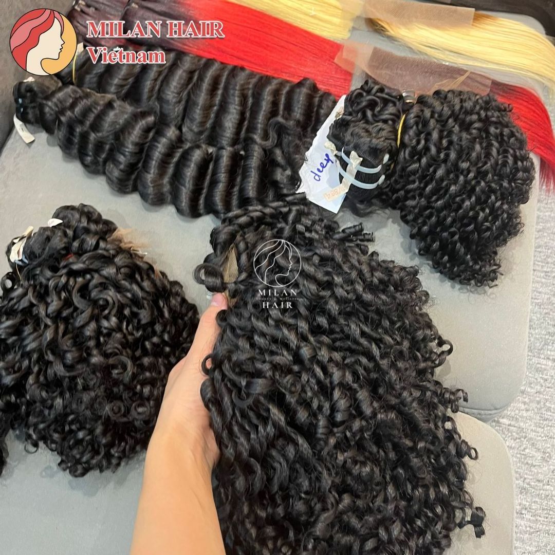 Best Selling Pixie Curly Vietnamese Human Hair Machine Weft Double Drawn Factory Price Hair Extensions