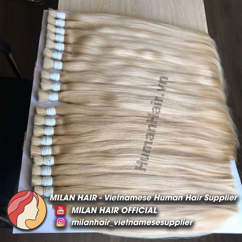 Full Cuticle Aligned Virgin Soft Straight Hair Bulk 100% Human Virgin Raw Cambodian Blonde 613 Color Hair