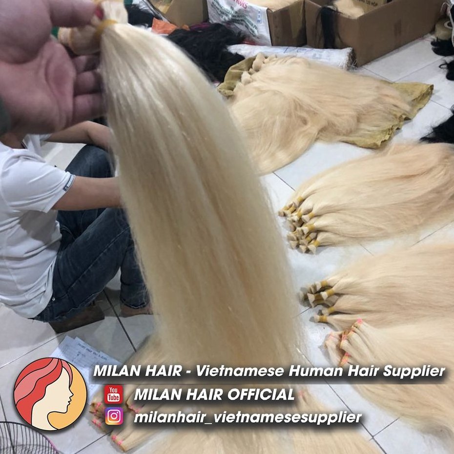 Full Cuticle Aligned Virgin Soft Straight Hair Bulk 100% Human Virgin Raw Cambodian Blonde 613 Color Hair