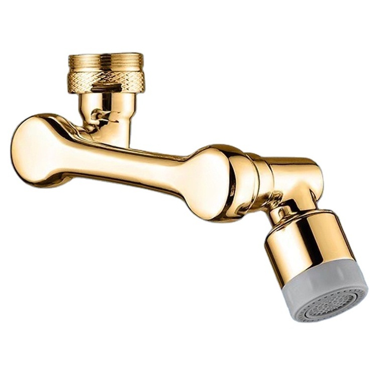 Gibo brass gold black color 1080 metal degree swivel faucet extender aluminium for bathroom sink