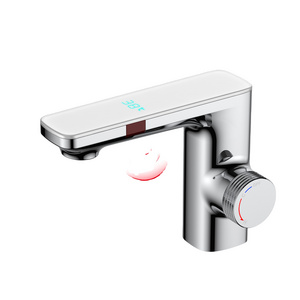 Gibo smart touchless  sensor black bathroom wash basin led water ir faucets