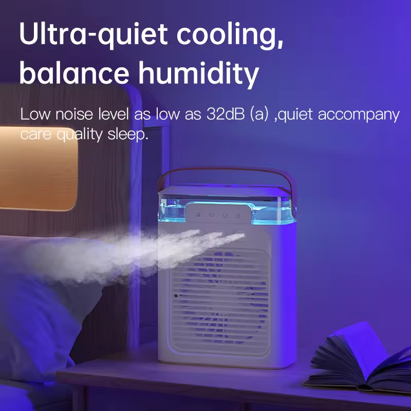 USB Mini Cooler Fan for Desktop  Use Spray Fan Humidification Refrigeration Portable Air Cooler for Air Conditioning