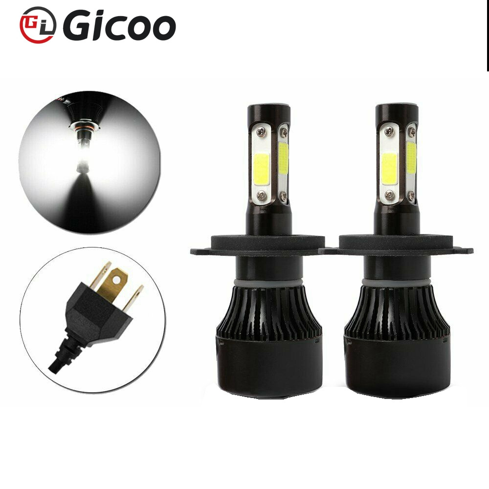 GICOO LED Headlight Bulbs 360 4 Sides 55w 8000lm H1 H3 H4 H7 H11 Auto Headlight Fog Lights HB3 HB4 9004 9007