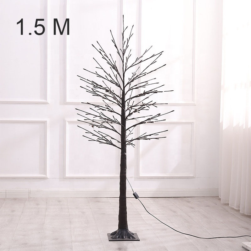 Brown branch tree lamp indoor simulate branch led artificial Christmas decoration birch tree lights with transformer