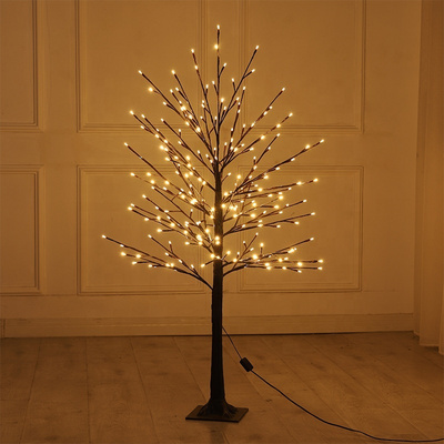 Brown branch tree lamp indoor simulate branch led artificial Christmas decoration birch tree lights with transformer