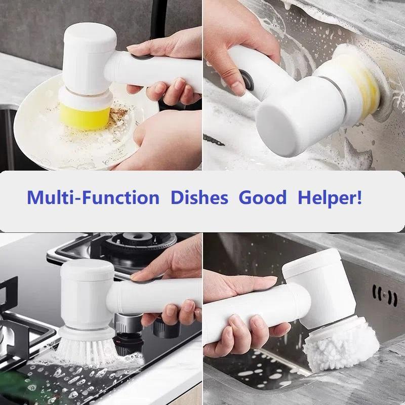 Kitchen Dishwasher 5 in 1Hand-held Electric Washing Brush Multipurpose Household Cleaning Tools