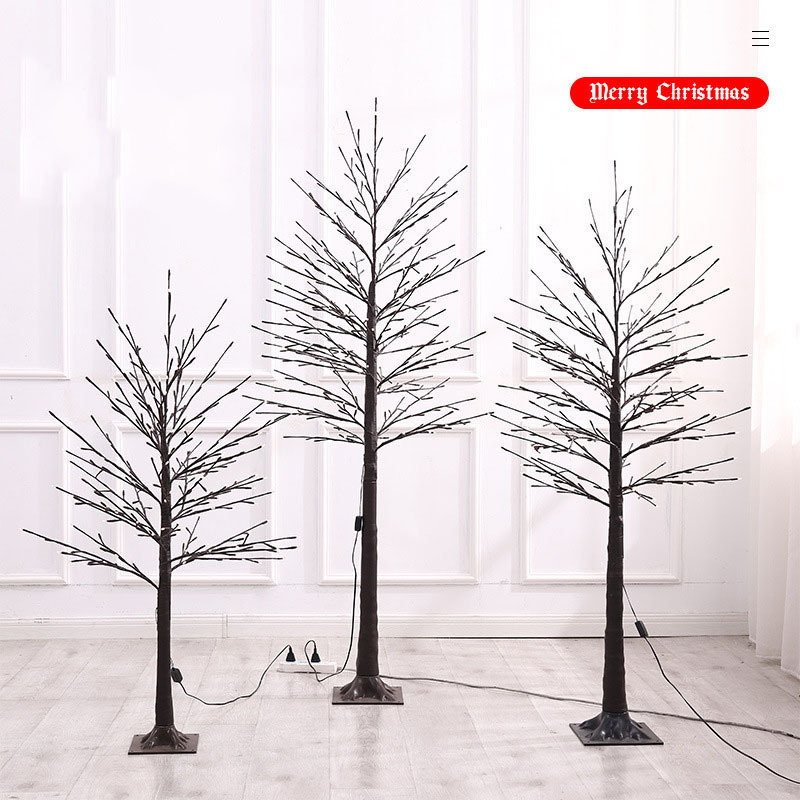 Brown branch tree lamp indoor simulate branch led artificial Christmas decoration birch tree lights with transformer