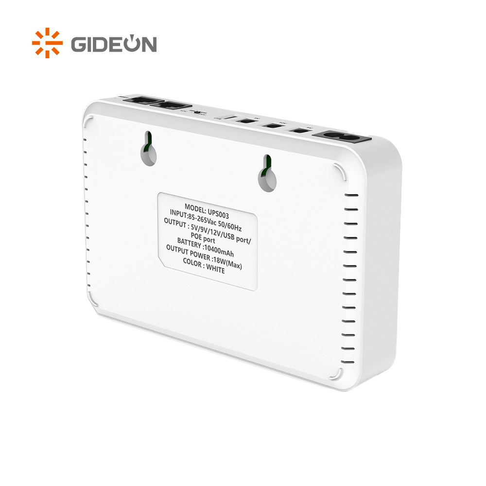 5V 9V 12V POE 15V 24V Smart Mini DC UPS 10400mah WIFI Router And Modem DC UPS for Networking