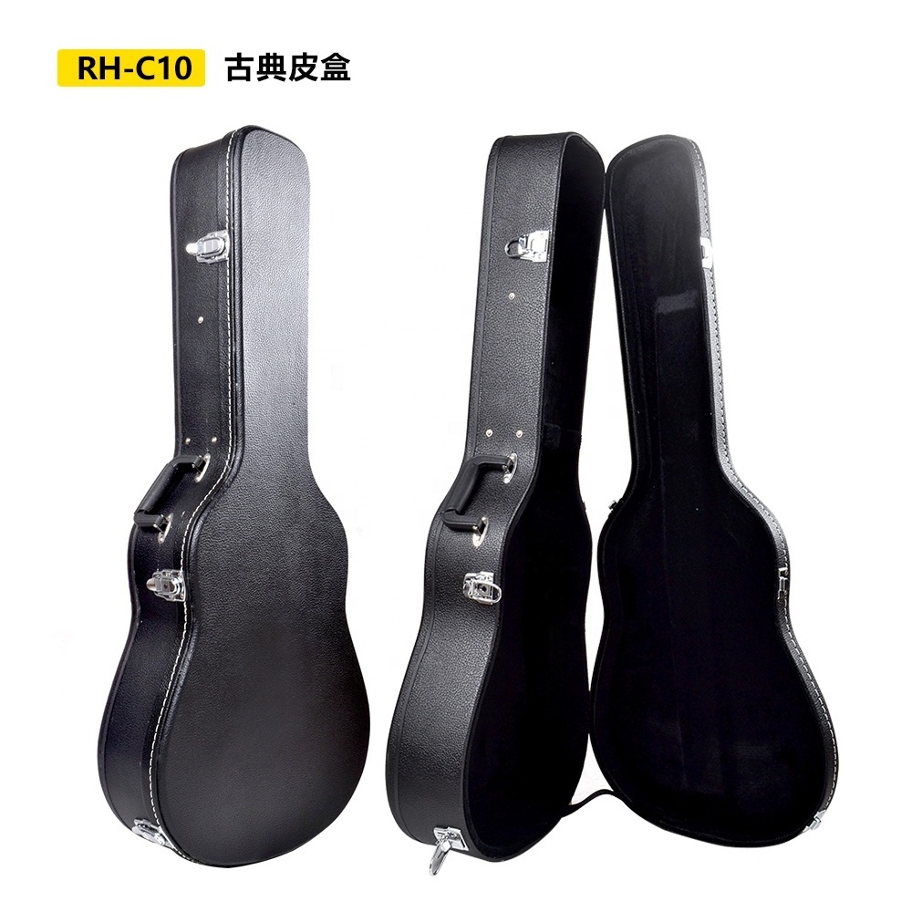 High Quality Instrument Accessories Leather Classical Guitar Hard Case