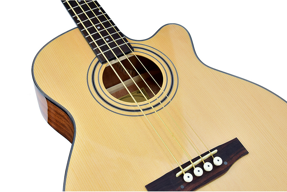 Factory 4 Strings High Quality K-AB40 Wood Acoustic Bass Guitar