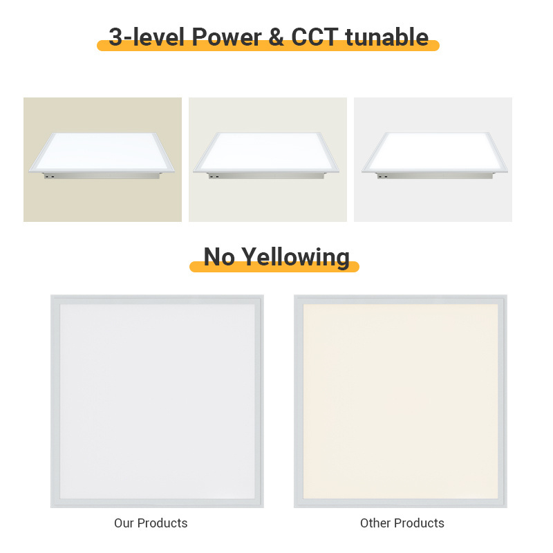 US in stock 2x2 2x4FT led ceiling panel lighting 30W 38W 40W 50W 60W 72W no flicker recessed square led panel light