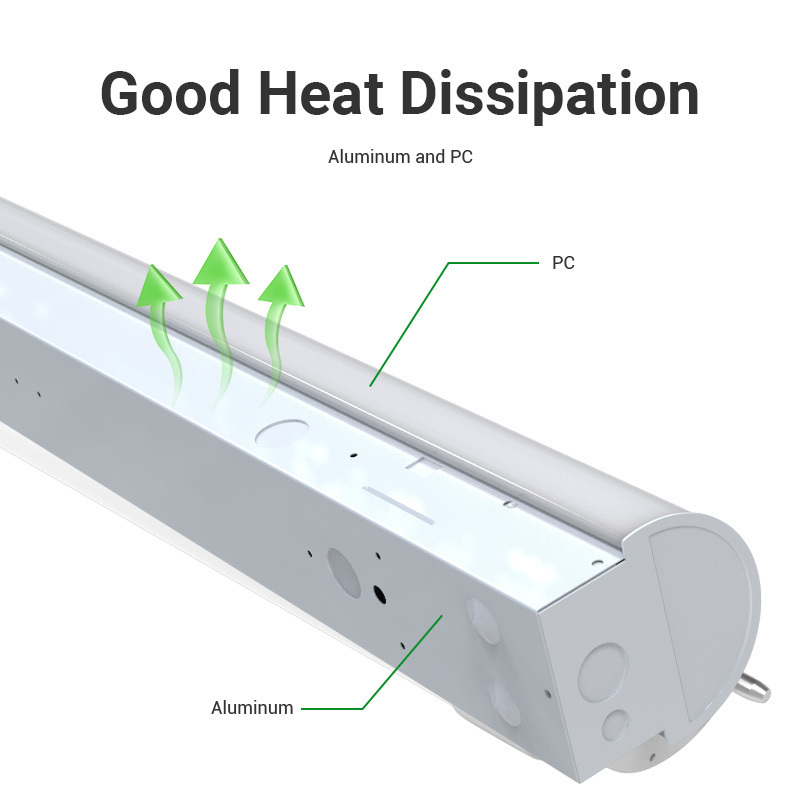 8FT LED Shop Lights,  5000K, 8 Foot, Surface Mount and Hanging Ceiling Lighting Fixture LED Linear Strip Lights