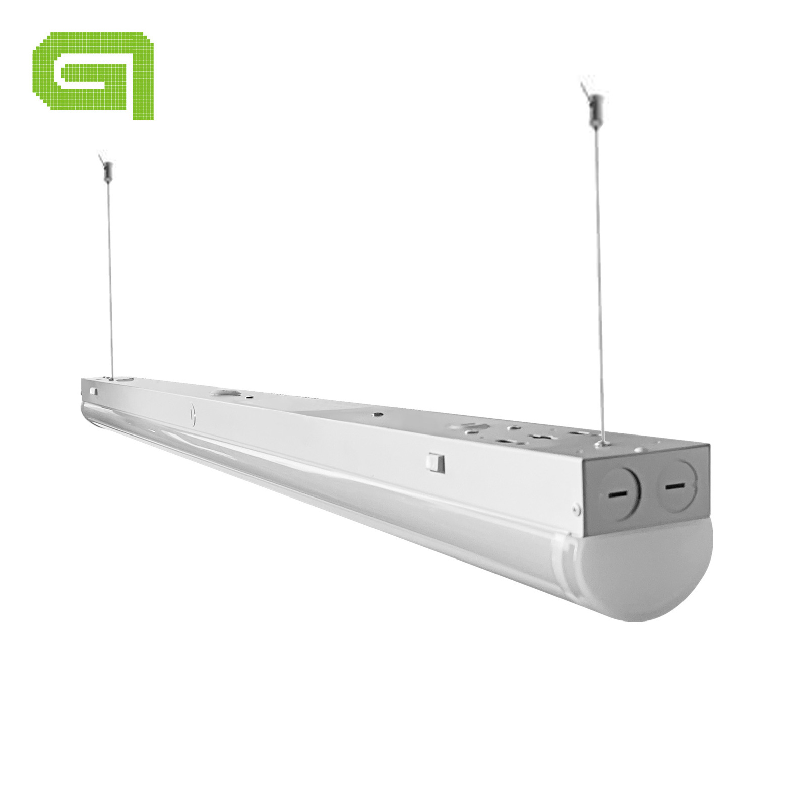 Energy Saving Modern Office Hospital Lighting 0-10V Dimming Pendant LED Linear Strip Light