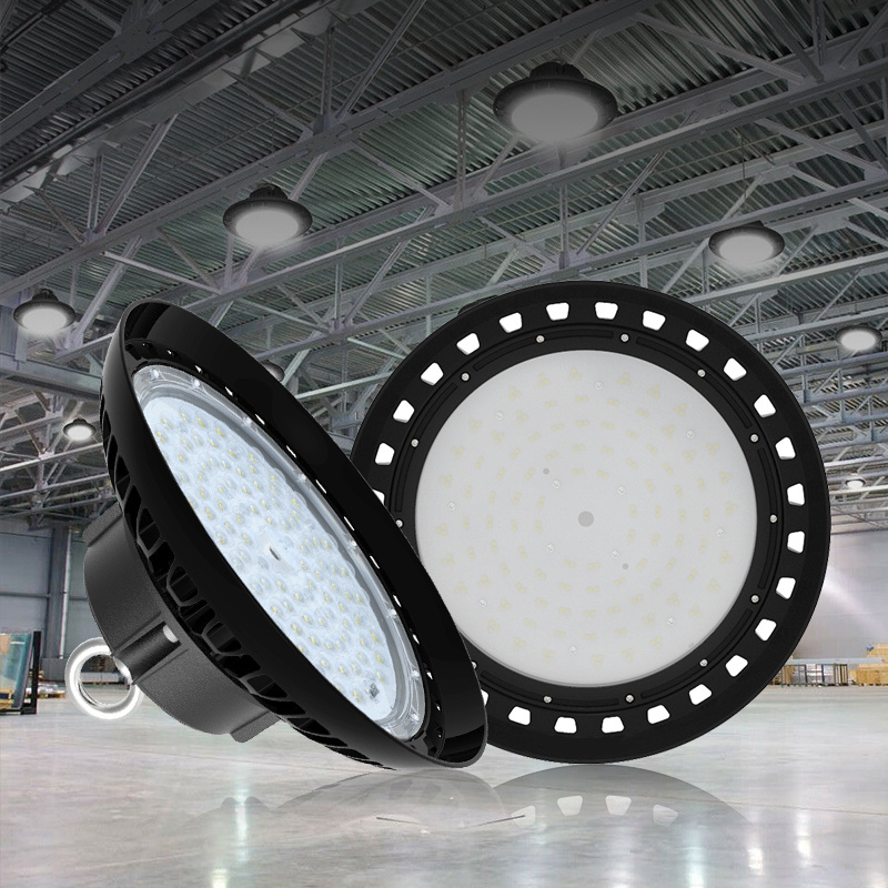 Wholesale Pricing Factory Warehouse Industrial Lighting 100W 150W 200W 240W Led High Bay Light Black Luminous Body