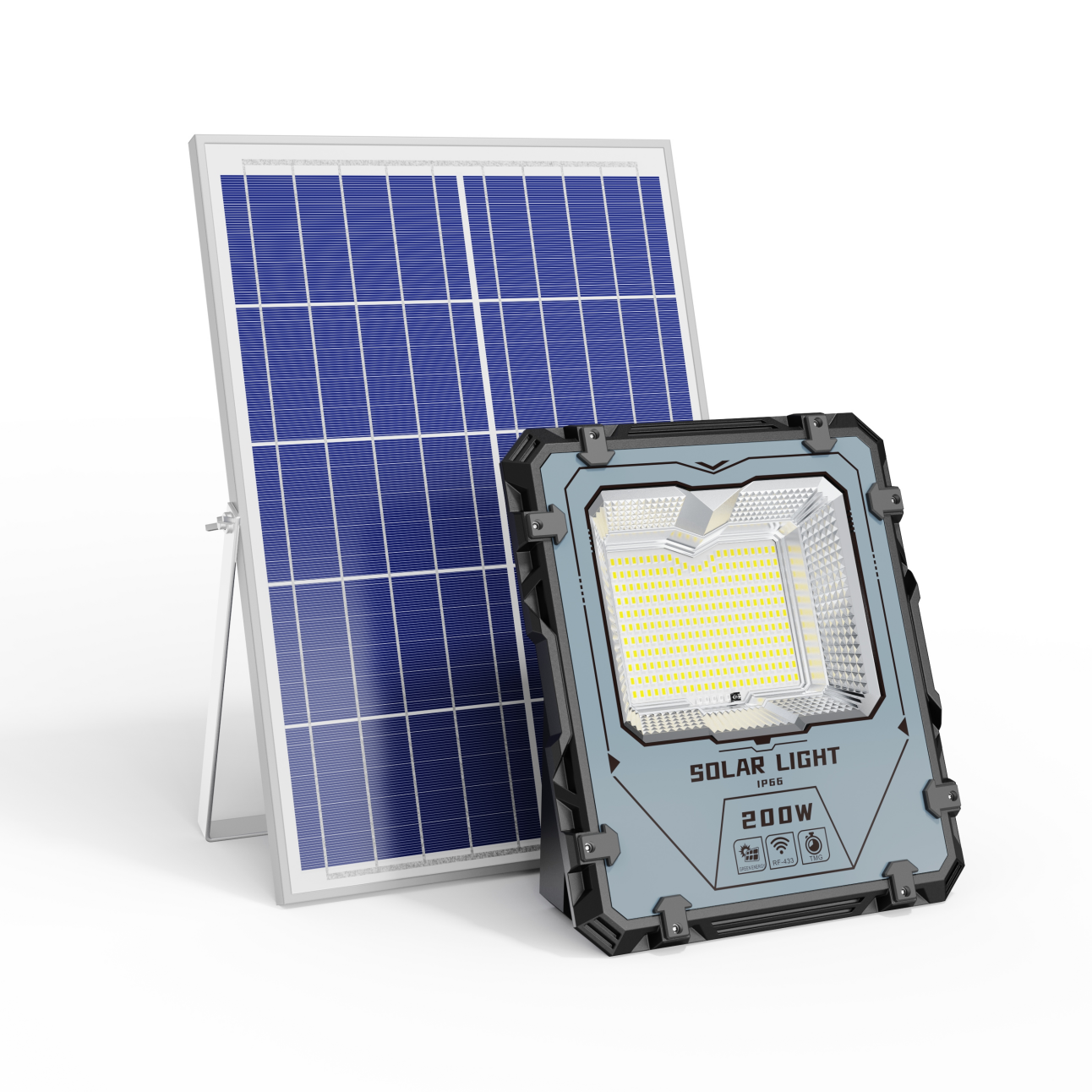 200W Aluminum solar flood light with motion sensor 60W 100W 300W solar rechargeable flood lights with remote control