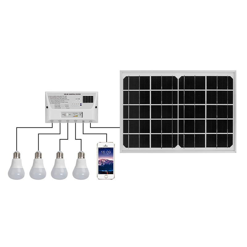 12W Solar Panel IP65 Waterproof Led Camping Lamp with 6W Camping Lampe Led Bulbs Rechargeable LED Tent Light with Phone Charger