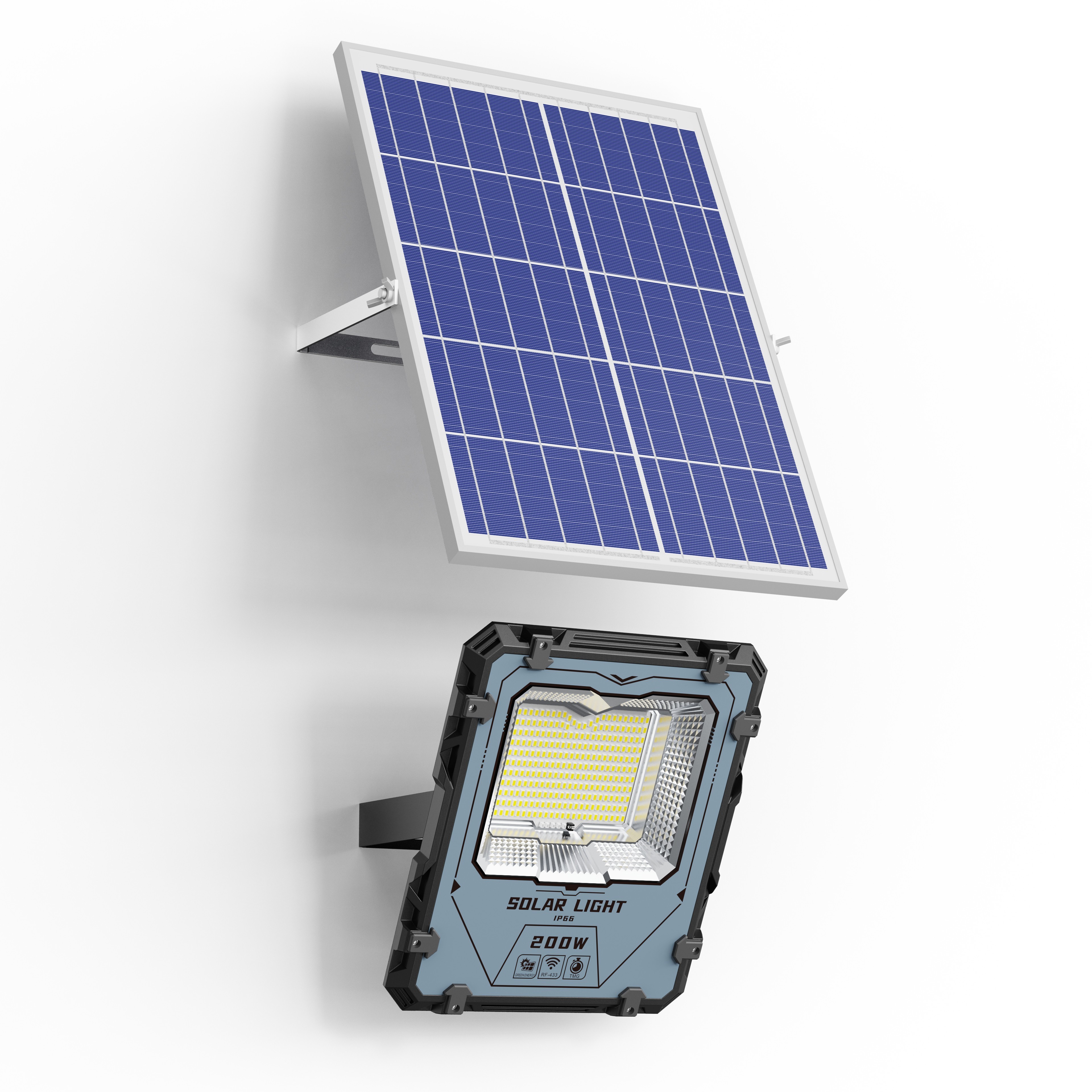 200W Aluminum solar flood light with motion sensor 60W 100W 300W solar rechargeable flood lights with remote control