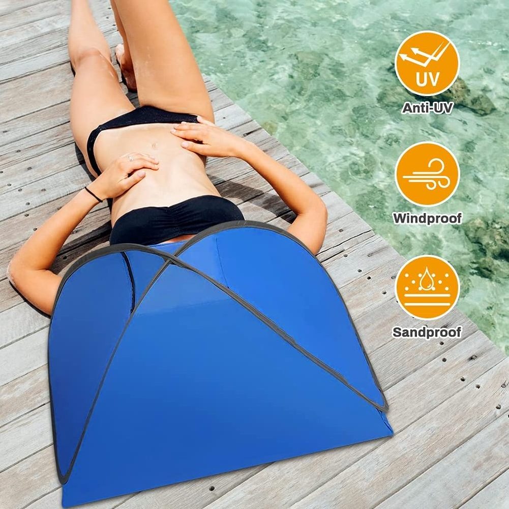 Anti-uv Mini Parasol Camping Outdoor Windproof Sunbathing Air Pillow Instant Automatic Pop Up Head Tent Beach Sunshade