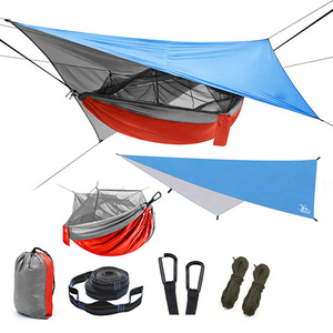 210D ultralight waterproof flysheet sunshade canopy outdoor shelter survival rain tarp ripstop nylon camping tent hammock hybrid