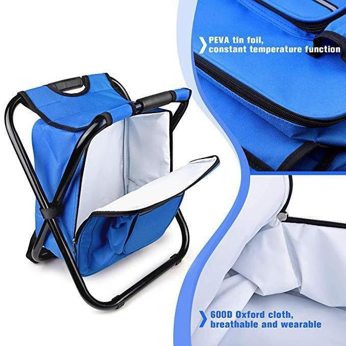 Outdoor Sport Events Portable Beach Fishing Detachable Folding Cooler Bag Camping Ultralight Backpacking Chair