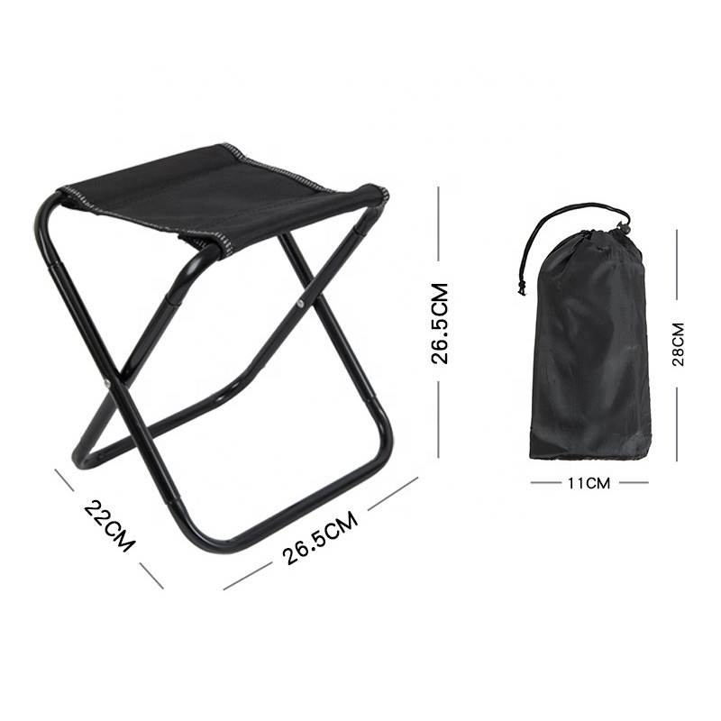 Drawstring Carrying Pouch Packed Outdoor Beach Traveling Folding Portable Camping Chair Lightweight Aluminum Fishing Stool