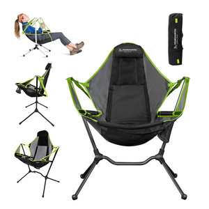 Luxury Relaxation Swinging Relax Furniture Comfortable Fishing Recliner Aluminum Folding Rocking Camp Chair