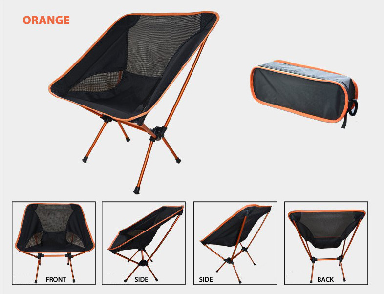 600d Oxford Aluminum 7075 Portable Ultralight Compact Reclining Camping Picnic Fishing Moon Chair