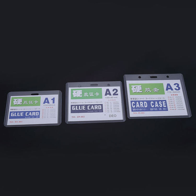 Wholesale Clear Vertical Hard Plastic Business PVC ID Badge Card Holder