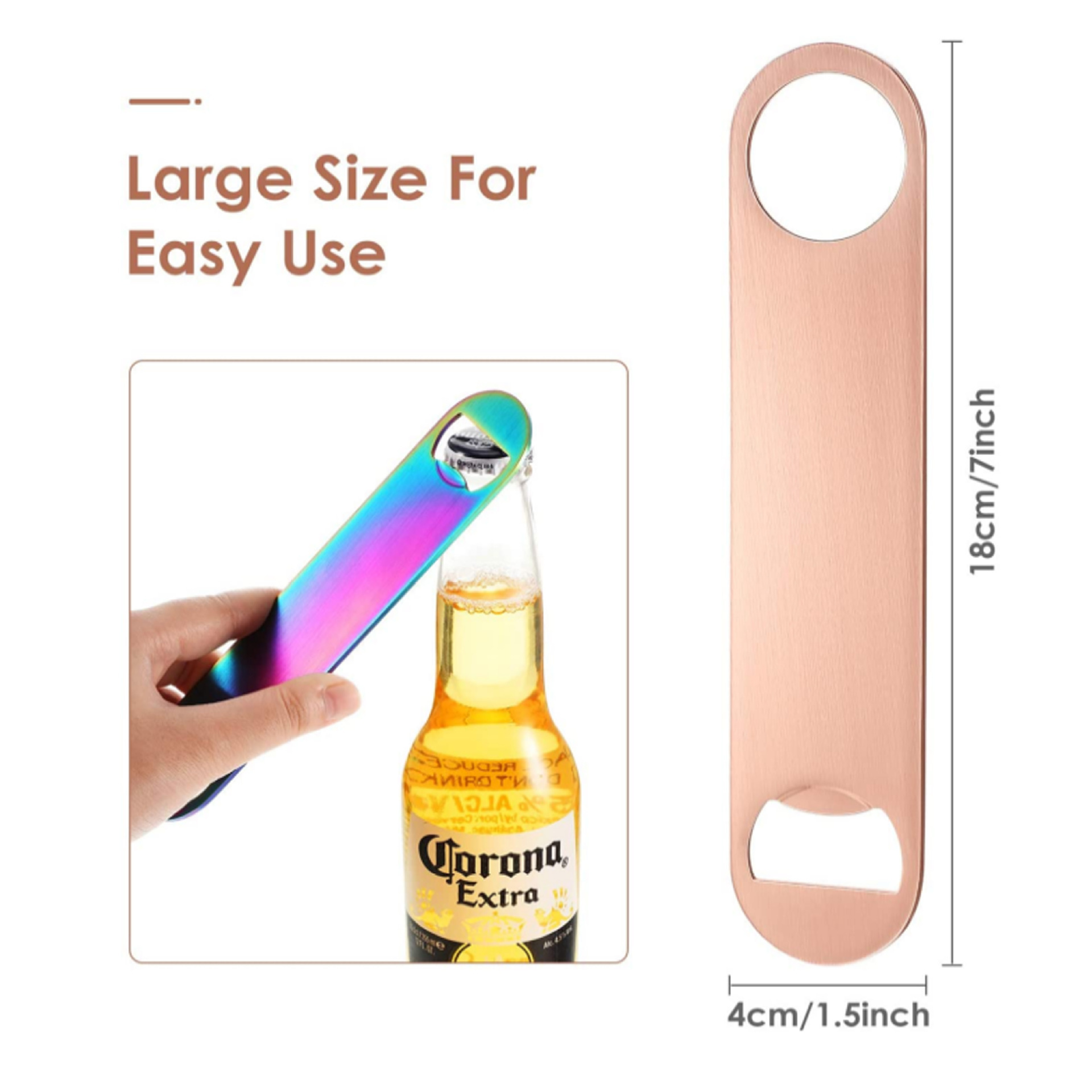 Custom Logo Spray Painting Stainless Steel Aluminum Blank Sublimation Metal Beer Bottle Openers