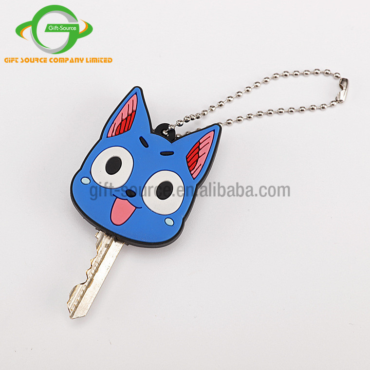 Wholesale cartoon character led light pvc plastic key cover