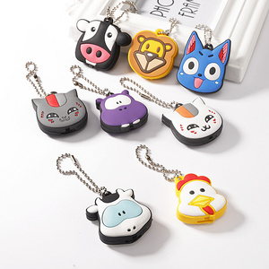 Wholesale cartoon character led light pvc plastic key cover