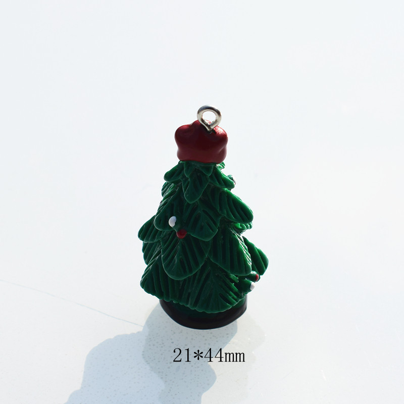 Father Christmas Snowman Christmas Tree Gift Box Decorations 3D Key Chain Pendant Promotional Hard Plastic Resin Keychains