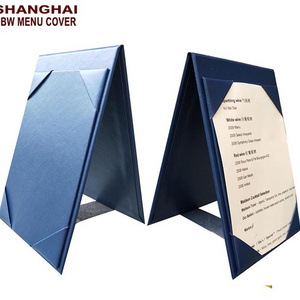 Blue 4"x6" Cheap 2 Views Table Tent For Restaurant Table Stand Table Menu bar Menu Holder