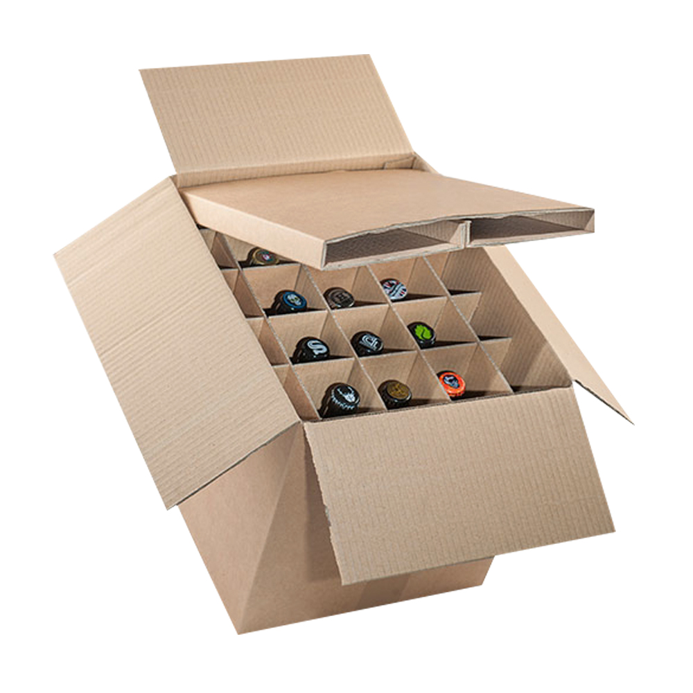 Low price china wholesale 12 pack beer bottle corrugated cardboard packaging carton shipping box wine box packaging