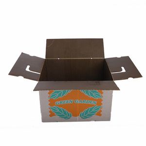 Custom Printing Wax Kraft Corrugated Food Paper Boxes Agriculture Package Boxes Waterproof Waxed Coated Carton For Fruit Seafood