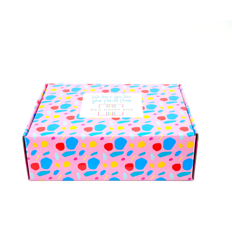 Custom made colorful girl present set candy paper packaging party packs mailer box happy birthday gift box for kids