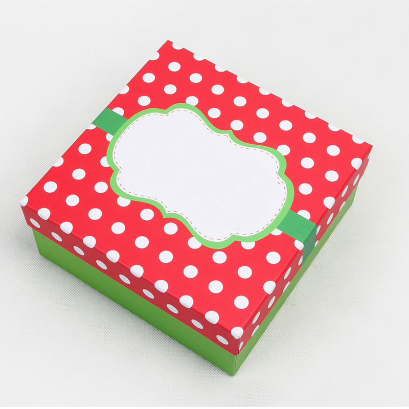 OEM factory eco friendly custom logo polka dot pattern birthday corrugated paper folding mailer box gift box packaging with lid