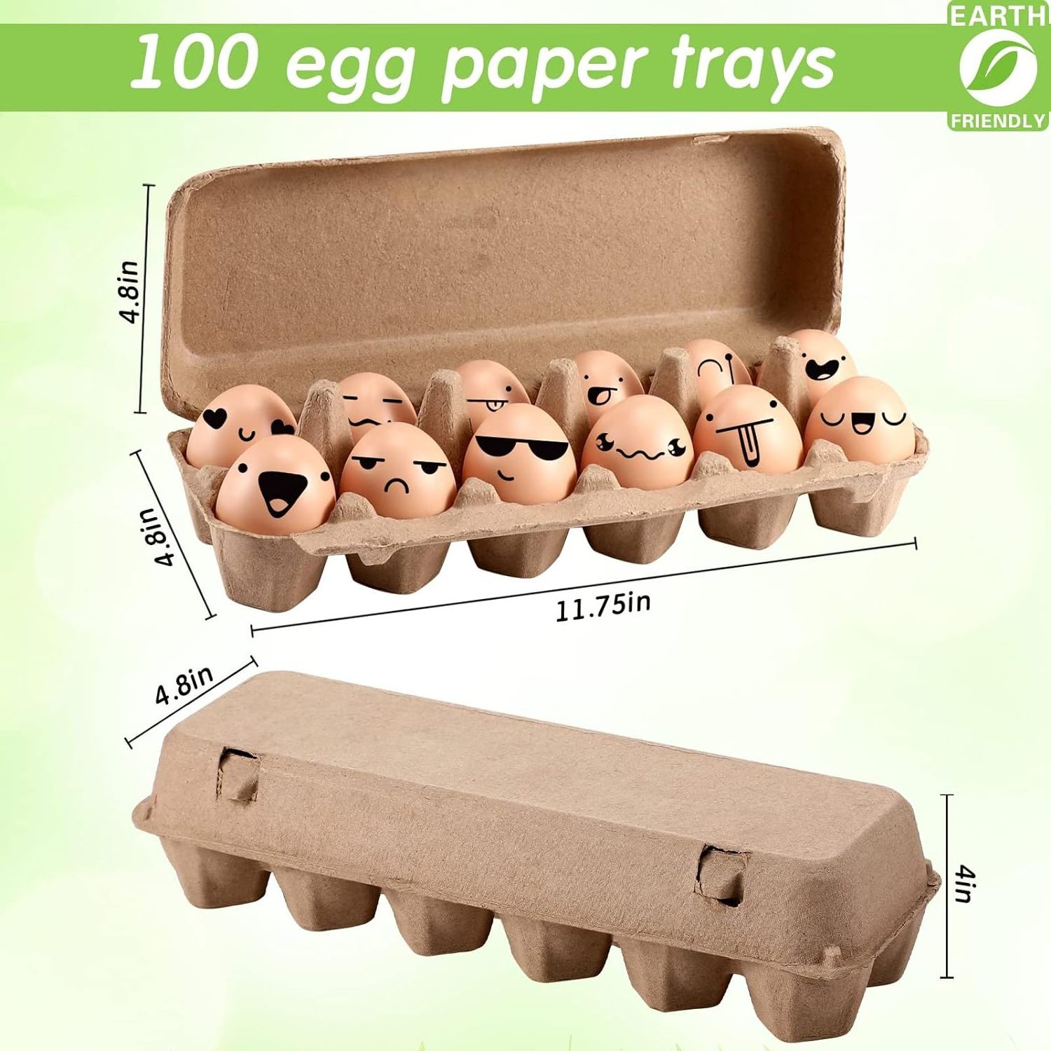 Custom Pulp Cardboard Shipping Packaging Box 12 Pack Goose Egg Tray Egg Cartons