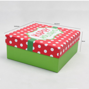 OEM factory eco friendly custom logo polka dot pattern birthday corrugated paper folding mailer box gift box packaging with lid