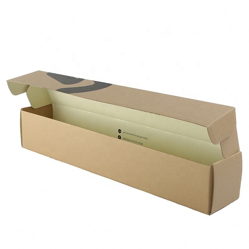 Custom boxes thin long size shipping box corrugated cardboard tuck top paper box packaging for umbrella